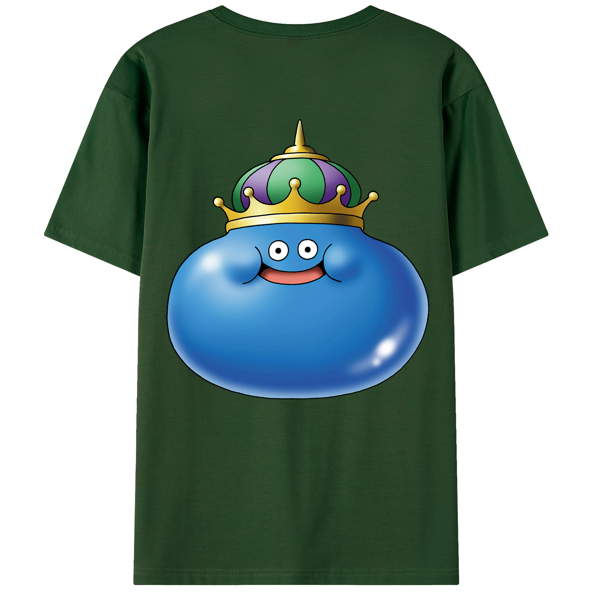 （画像用） ドラゴンクエスト Doragon Kuesuto Dragon Quest 綿100％半袖Tシャツ（背面プリント）